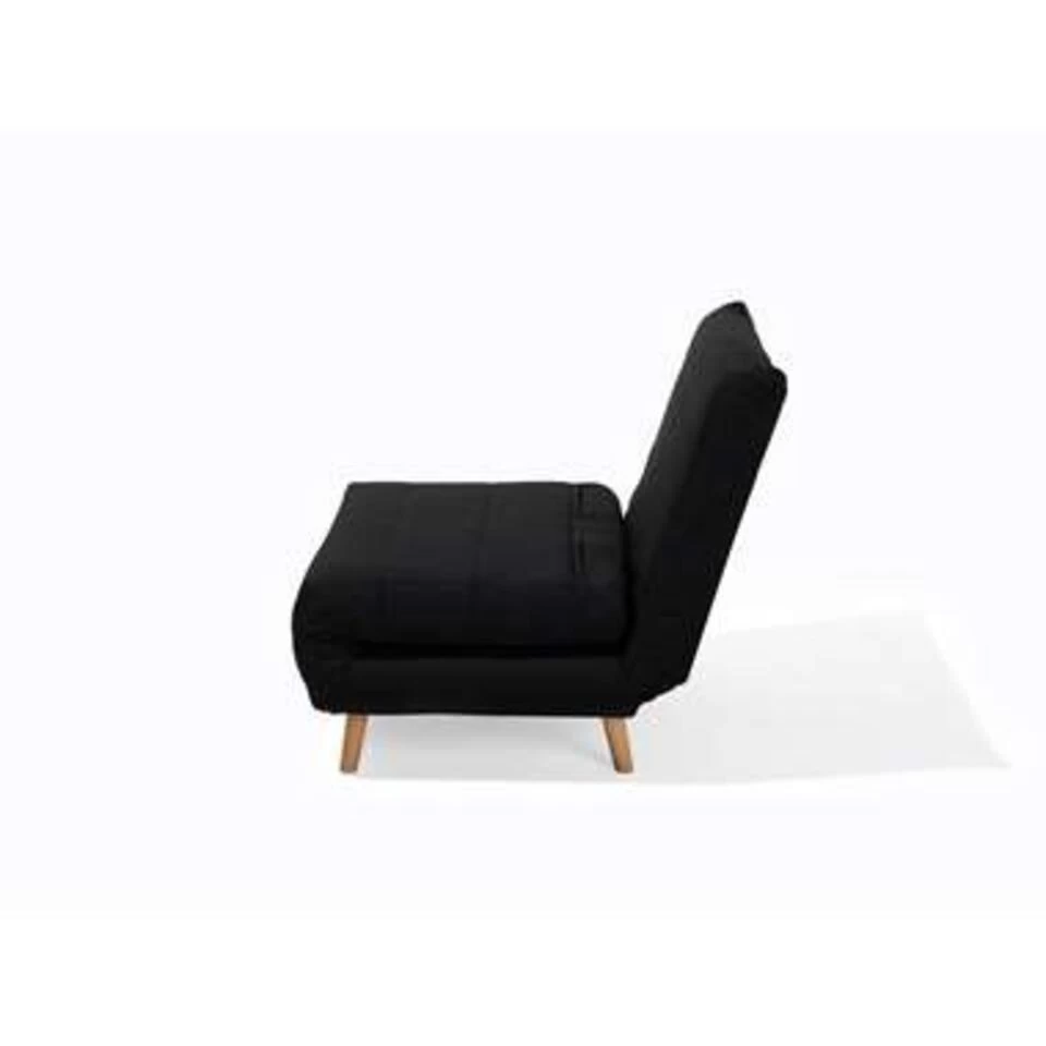 Beliani Slaapbank - SETTEN Zwart Polyester 6 Beliani Slaapbank - SETTEN Zwart Polyester - Image 4