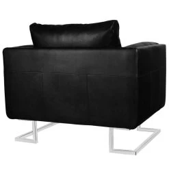 VidaXL Fauteuil Met Verchroomde Poten Kubus Kunstleer Zwart 9 VidaXL Fauteuil Met Verchroomde Poten Kubus Kunstleer Zwart -ZitMeester ComfortDesign d62803a547314d338656bd6d54edda87