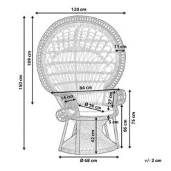 Beliani Fauteuil EMMANUELLE - Beige Rotan -ZitMeester ComfortDesign d8f034c9935c4d75bb49ed944991e2db