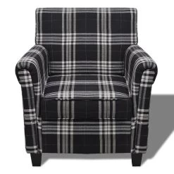VidaXL Fauteuil Met Kussen Stof Zwart 8 VidaXL Fauteuil Met Kussen Stof Zwart -ZitMeester ComfortDesign d981b580af7446628a3254af9397106b