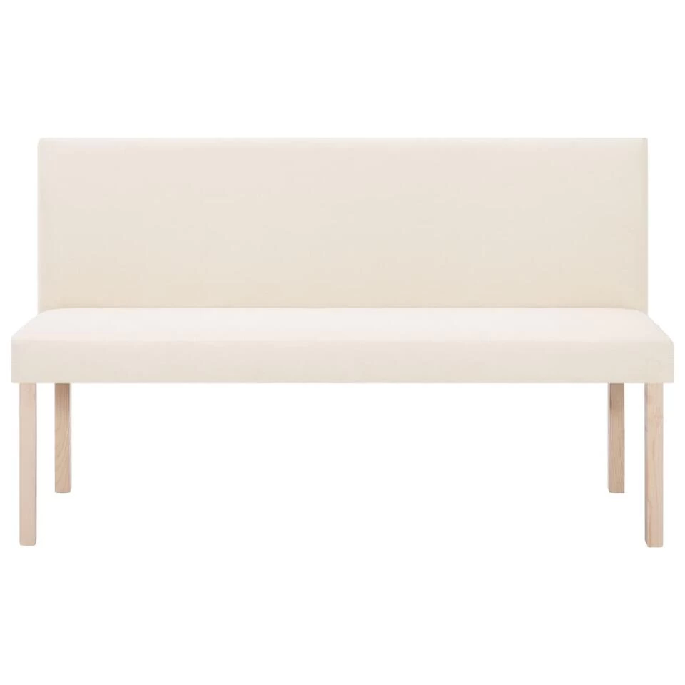 VidaXL Bankje 139,5 Cm Polyester Crème 5 VidaXL Bankje 139,5 Cm Polyester Crème - Image 3