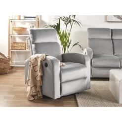 Beliani TV-fauteuil VERDAL - Grijs Fluweel 7 Beliani TV-fauteuil VERDAL - Grijs Fluweel -ZitMeester ComfortDesign e6af1c09d95e455e9750c703520a55b6