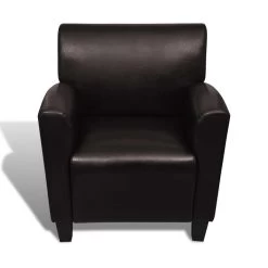 VidaXL Fauteuil Kunstleer Donkerbruin 8 VidaXL Fauteuil Kunstleer Donkerbruin -ZitMeester ComfortDesign e8ea6367ed9442b3997182d51cb4bbab