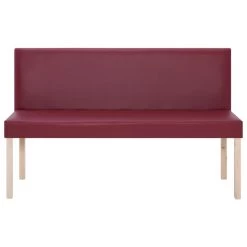 VidaXL Bankje 139,5 Cm Kunstleer Wijnrood 8 VidaXL Bankje 139,5 Cm Kunstleer Wijnrood -ZitMeester ComfortDesign e97d57d36bf94bd380b426c73508e881