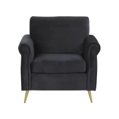 Beliani Fauteuil VIETAS - Zwart Fluweel -ZitMeester ComfortDesign eb9184e0e7dd4d94923a68580fcb4529