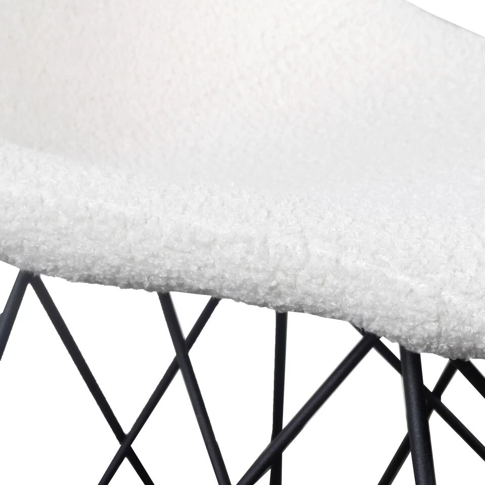 Giga Meubel Teddy Stoel - Eetkamerstoel Wit - Zithoogte 48cm - Set Van 2 5 Giga Meubel Teddy Stoel - Eetkamerstoel Wit - Zithoogte 48cm - Set Van 2 - Image 3