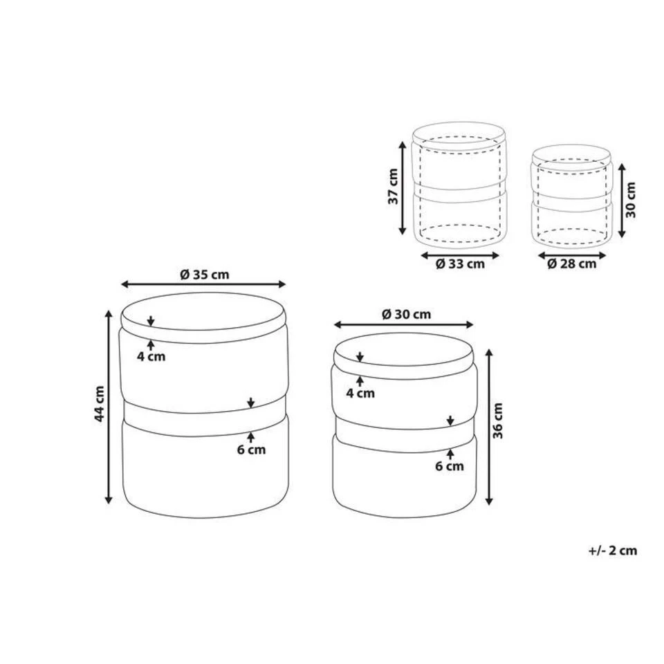 Beliani Poef DORIS - Grijs Fluweel 5 Beliani Poef DORIS - Grijs Fluweel - Image 3