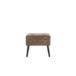 Beliani Hocker MALLARD - Bruin Kunstleer -ZitMeester ComfortDesign ed9832077c0344a9912b681bd8492ecd