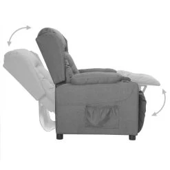 VidaXL Fauteuil Verstelbaar Stof Lichtgrijs -ZitMeester ComfortDesign f23644ccc2e5448dbfeb701922baeed3