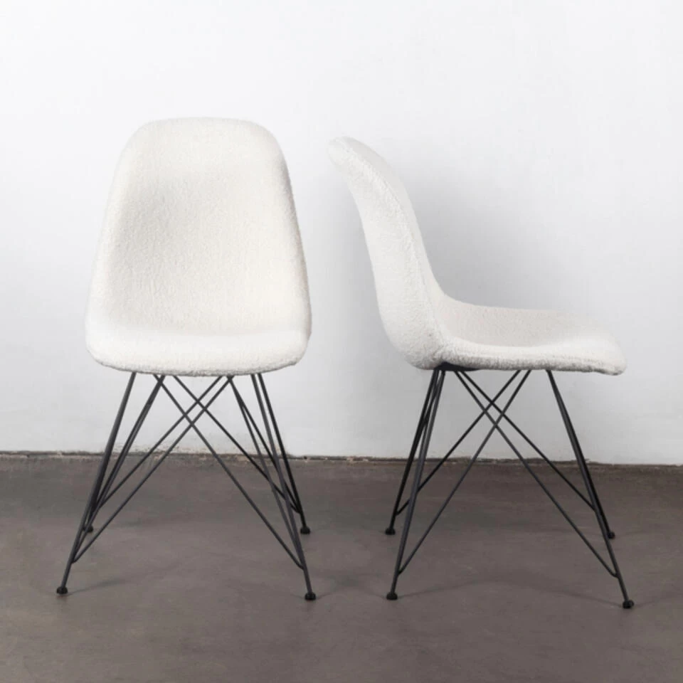 Giga Meubel Teddy Stoel - Eetkamerstoel Wit - Zithoogte 48cm - Set Van 2 6 Giga Meubel Teddy Stoel - Eetkamerstoel Wit - Zithoogte 48cm - Set Van 2 - Image 4