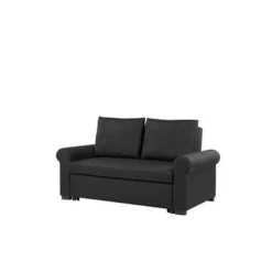 Beliani Slaapbank - SILDA Zwart Polyester -ZitMeester ComfortDesign f5119f6e34b24f55af3baeba17d684f5