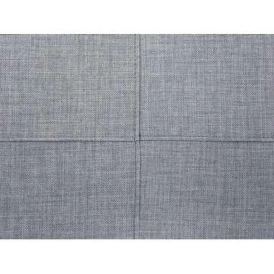 Beliani Ottomaan OSLO - Grijs Polyester 6 Beliani Ottomaan OSLO - Grijs Polyester - Image 4