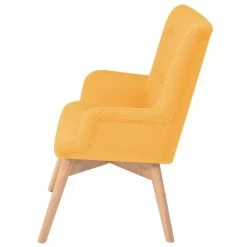 VidaXL Fauteuil Met Voetenbankje Stof Geel -ZitMeester ComfortDesign f78504cce2734d61bb865d3ab456cdfe