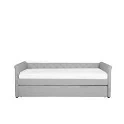 Beliani Kinderbed LIBOURNE - Grijs Polyester -ZitMeester ComfortDesign f903c5a5084e4dee93a30916866d8de0