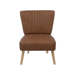 Beliani Fauteuil VAASA - Bruin Kunstleer -ZitMeester ComfortDesign f9a1d5684173460ca9f1a7804c46ad0c