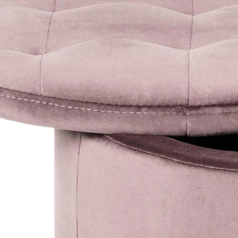 Sohome Poef Takeesha - Velvet - Roze 5 Sohome Poef Takeesha - Velvet - Roze - Image 3