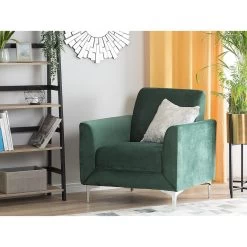 Beliani Fauteuil FENES - Groen Fluweel -ZitMeester ComfortDesign fbc68541fd41427f8577892a8717e79f