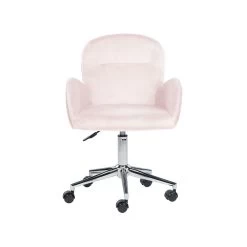 Beliani Bureaustoel PRIDDY - Roze Fluweel 9 Beliani Bureaustoel PRIDDY - Roze Fluweel -ZitMeester ComfortDesign fdcd7a30b3c34bd5a7abeca85394226c
