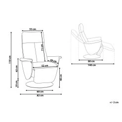 Beliani TV-fauteuil PRIME - Grijs Kunstleer -ZitMeester ComfortDesign fdd8dbb49fee472ca293ca08319ed623