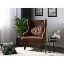 Beliani Fauteuil ALTA - Bruin Kunstleer -ZitMeester ComfortDesign fe346960fb5c402eb1deceebcff26f7c