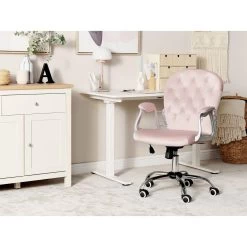 Beliani Bureaustoel PRINCESS - Roze Fluweel 7 Beliani Bureaustoel PRINCESS - Roze Fluweel -ZitMeester ComfortDesign ff6f2e49b89c42cc9ad26003886ff84f